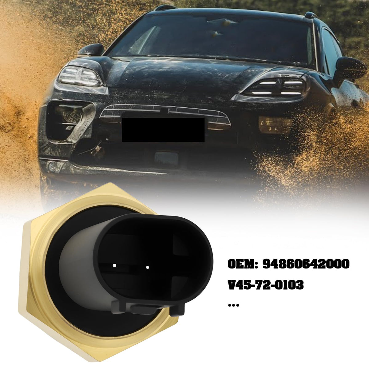 AS Axis Spindleon 2 Pin Coolant Temperature Sensor Replace OEM 94860642000 V45-72-0103 Compatible with Porsche Cayenne 92A Macan 911
