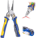 9 in 1 Rechargeable Wire Stripper, AWG 10-18, NCV Tester | USB-C Charging, Audible and Visual Alerts, 1-Hand Lock