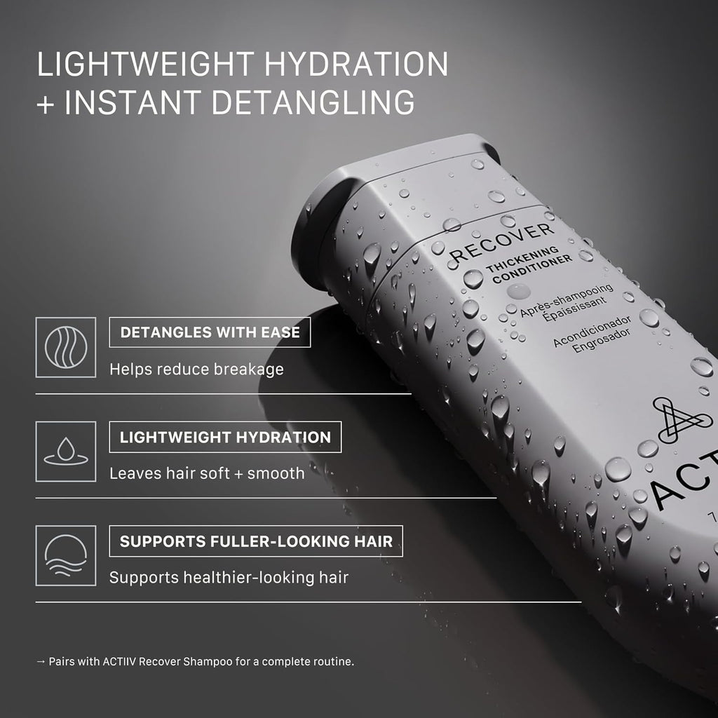 Recover Thickening Conditioner (Unisex) | Supports Optimal Hair Care and Recovery, Strengthens & Hydrates, Promotes