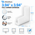 12 Pack Foam Corner Protectors for Moving, 3.94 x 3.94 in