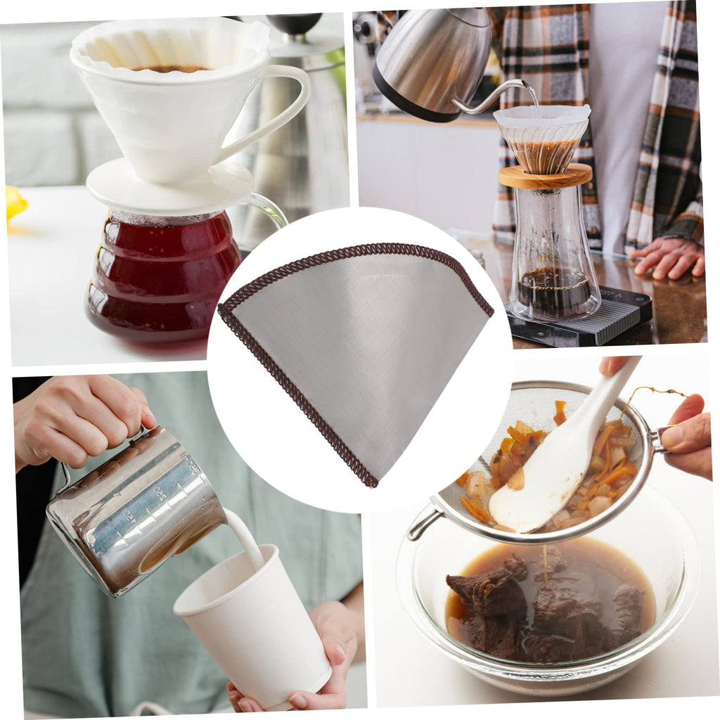 Stainless Steel Coffee Cone Filter for Home Office Fine Filtering
