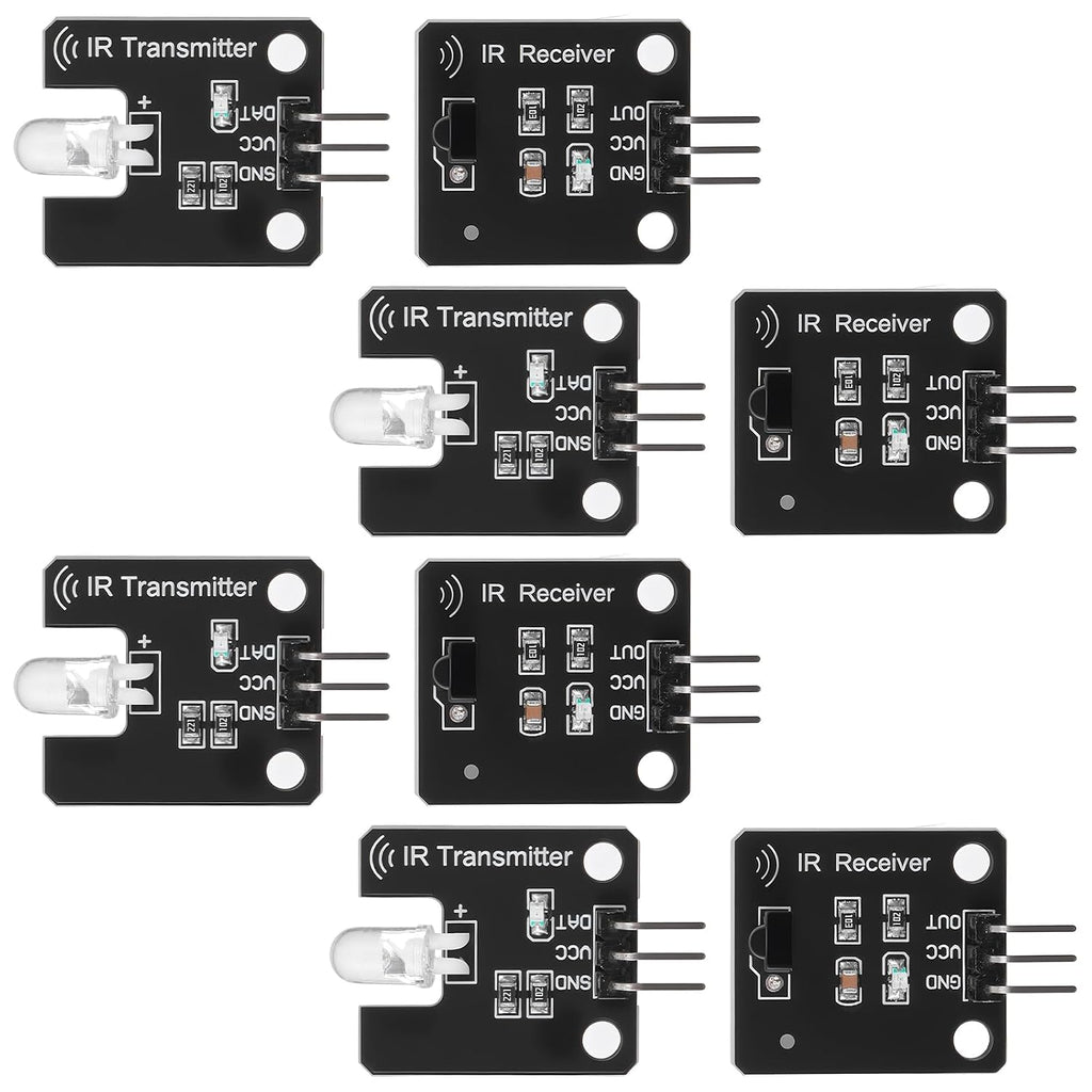 4PCS Digital 38khz Ir Receiver Sensor Module + 4PCS Ir Transmitter Sensor Module Kit for Electronic Building Block