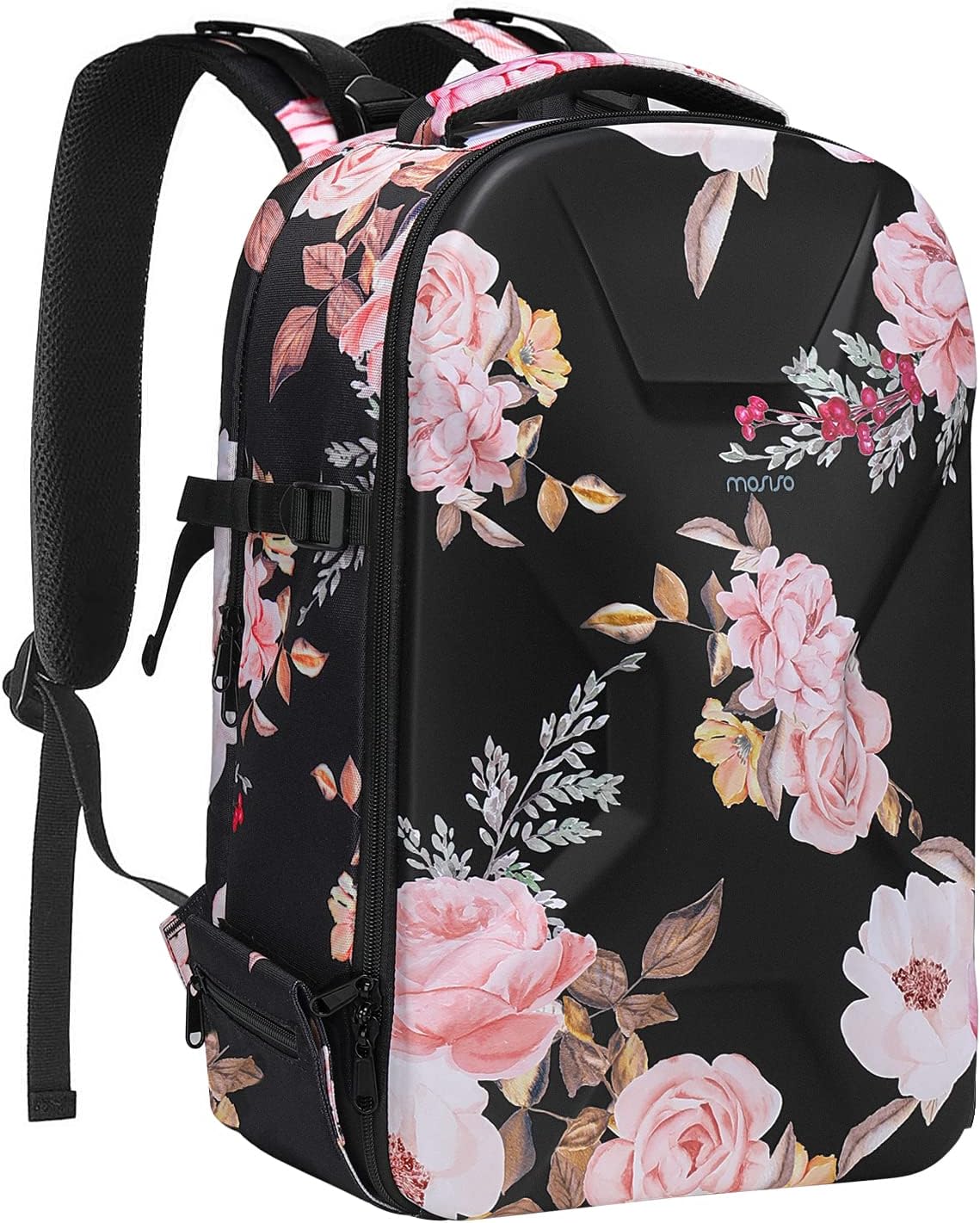 Camera Backpack, DSLR/SLR/Mirrorless Photography Camera Bag, Black | Peony Waterproof Hardshell Case with Tripod