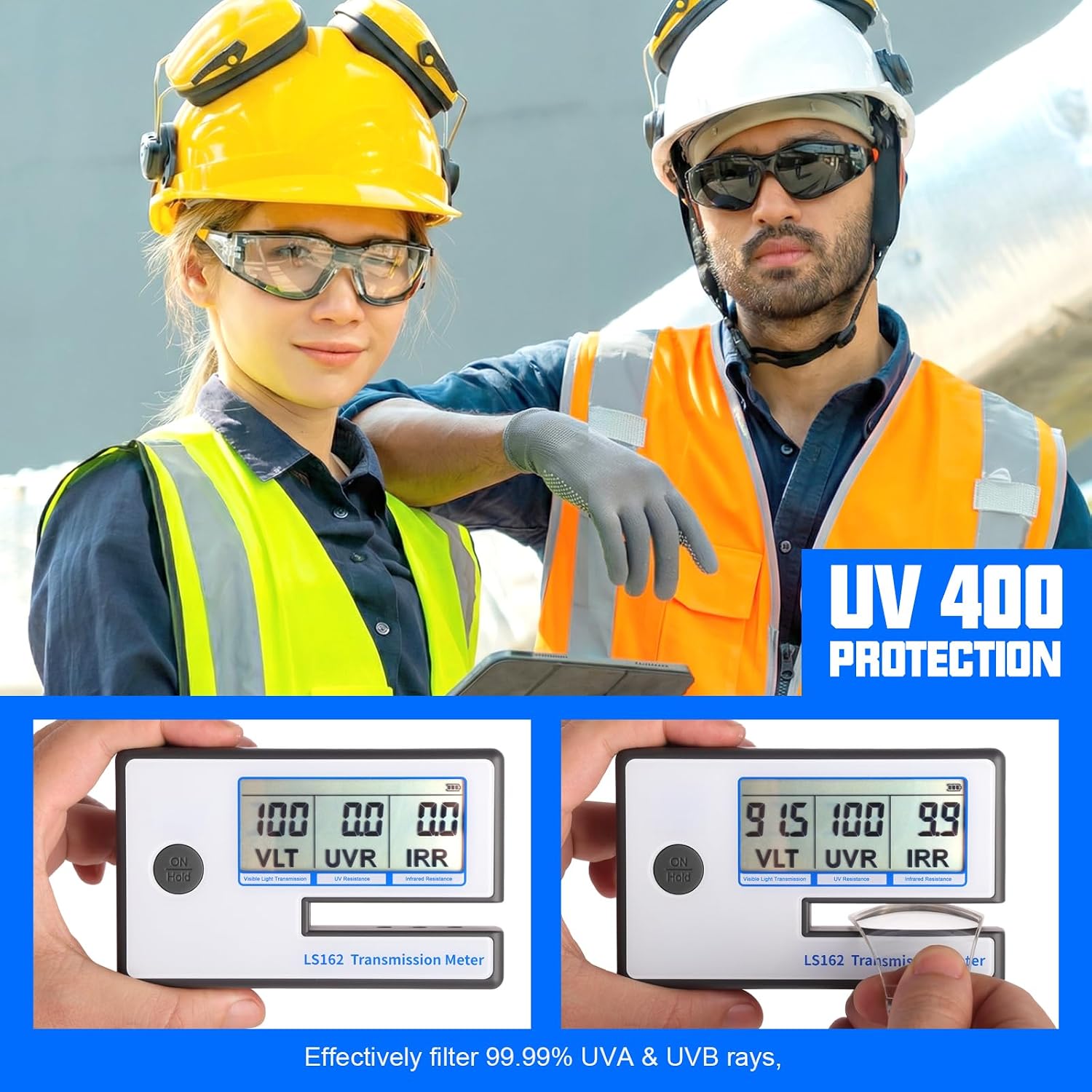 Safety Glasses for Men, ANSI Z87.1 Anti-Fog Impact Resistant Protective Eyewear, Foam Gasket, UV Protection
