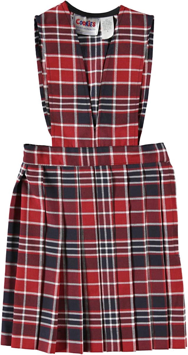 Girls’ Jumper (Sizes 2-6X) Color: red/Navy/White *Plaid #570* Size: 5