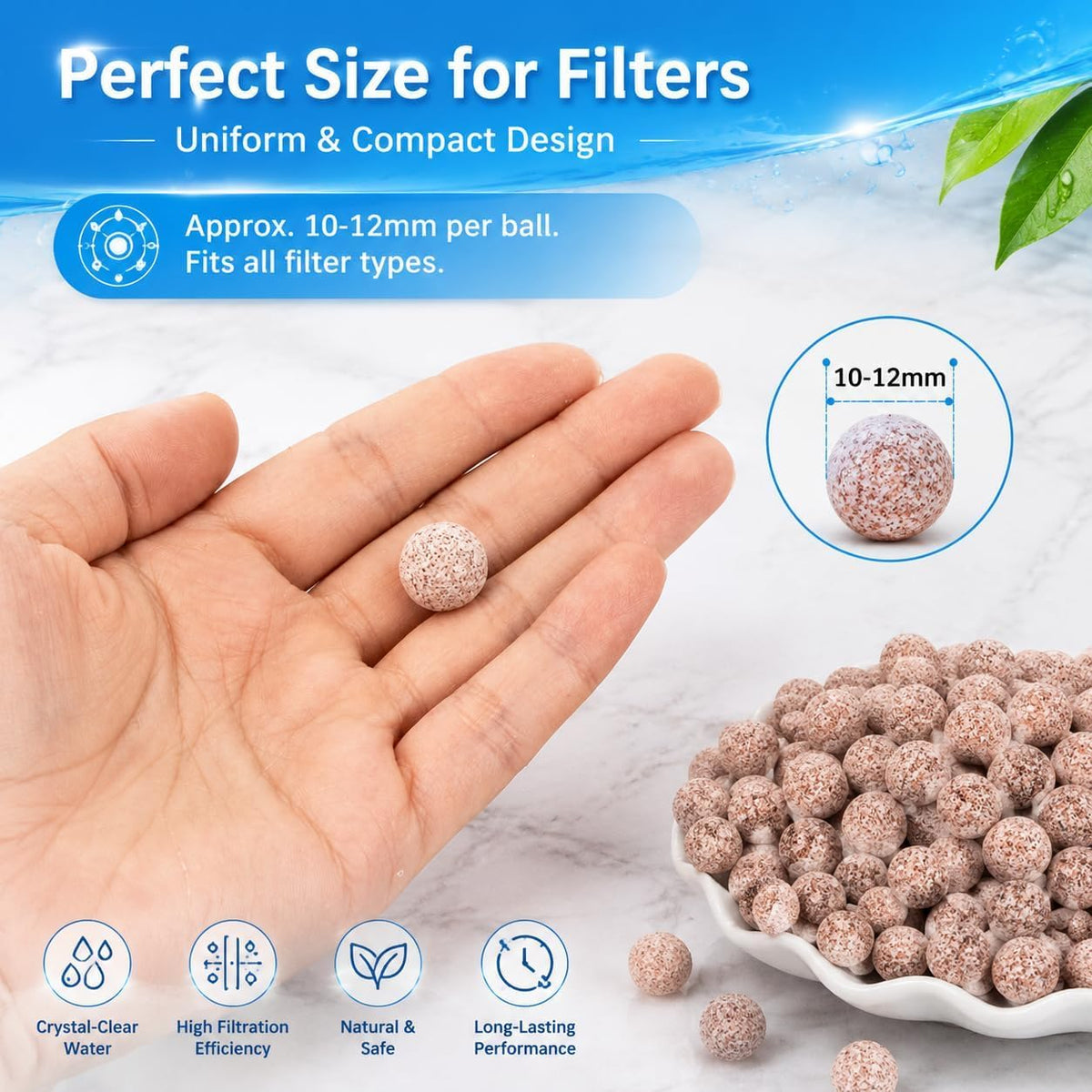 30oz Ceramic Bio Balls - Aquarium Filter Media with 4 Mesh Bags