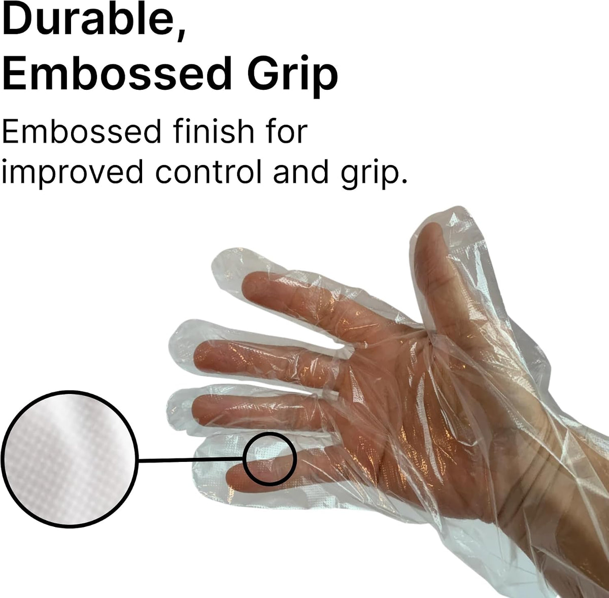 Poly Elbow Length Disposable Gloves, 21 inch Length, Embossed, OSFM
