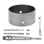 GRIXLEN 5-1/8 inch / 130mm Concrete Hole Saw with SDS Plus Shank Rod