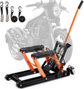 Hydraulic Motorcycle Lift Jack 1500 LBS Capacity ATV Scissor Lift Jack Portable Motorcycle Lift Table with 4 Wheels