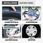Hubcaps 14 Inch Wheel Covers for 2014-2025 Mitsubishi Mirage