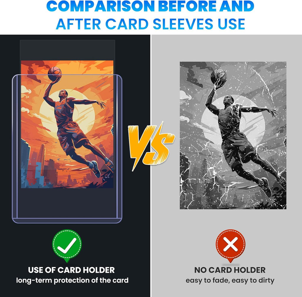 1200 Card Sleeves Top Loaders for Cards, 3" x 4" Hard Plastic Toploaders | Baseball Card Protectors, Trading Card