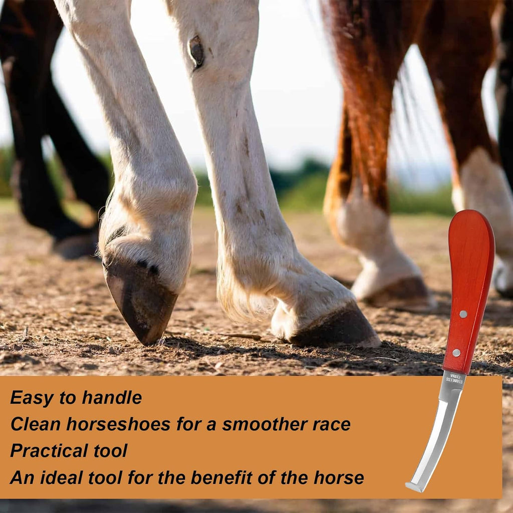 Hoof Knife with Sharpener, Farrier Tools Kits, Horse Goat Hoof Trimmers