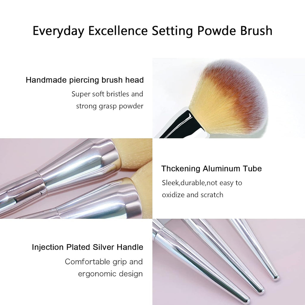 Foundation Brush,Daubigny Large Powder Brush Flat Arched Premium Durable Kabuki Makeup Brush Perfect For Blending
