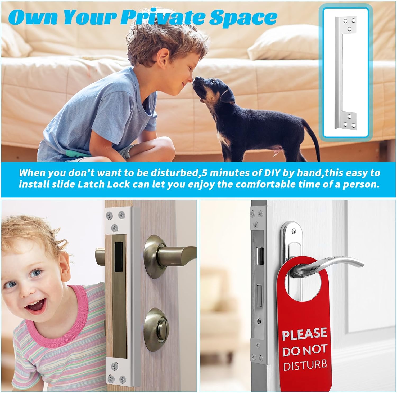 2 Pcs Door Latch Guard Plate 7 Inch Outswing Angle Latch Protector Shield L Shaped Security Reinforcement Striker