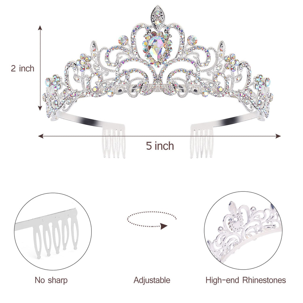 Princess Crown, Happy Birthday Tiara, Girl Sash for Women, Cake Popper, Birthday Party Decorations for Women