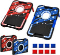 Foldable Cornhole Board Set with LED Lights, Sound Effects & Built-in Score Slider, Outdoor Bean Bag Toss Game for