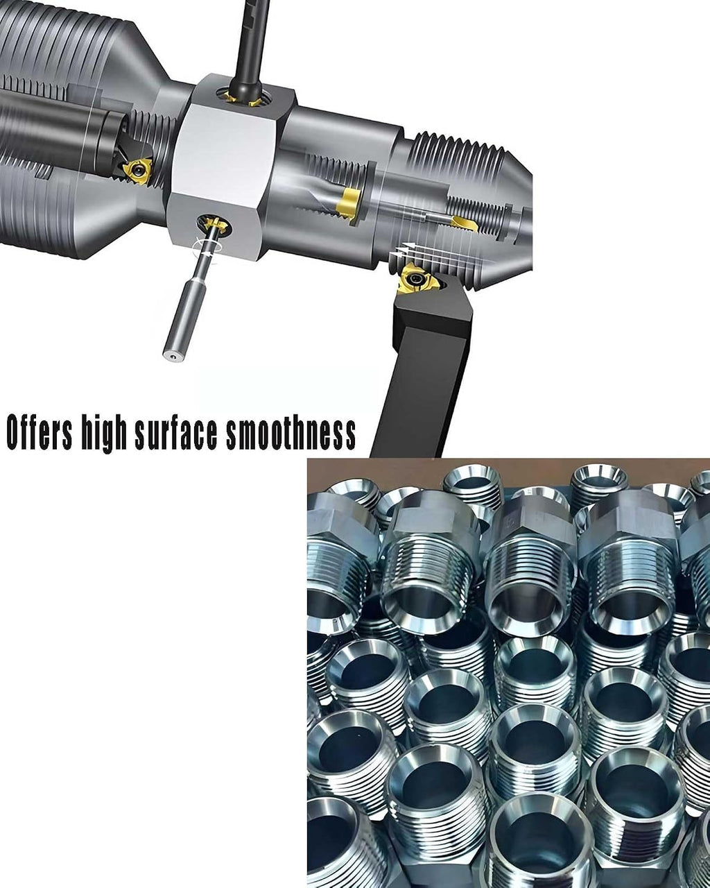 HSMT1616K16 Internal Threading Boring Bar with 16IR AG60 Inserts