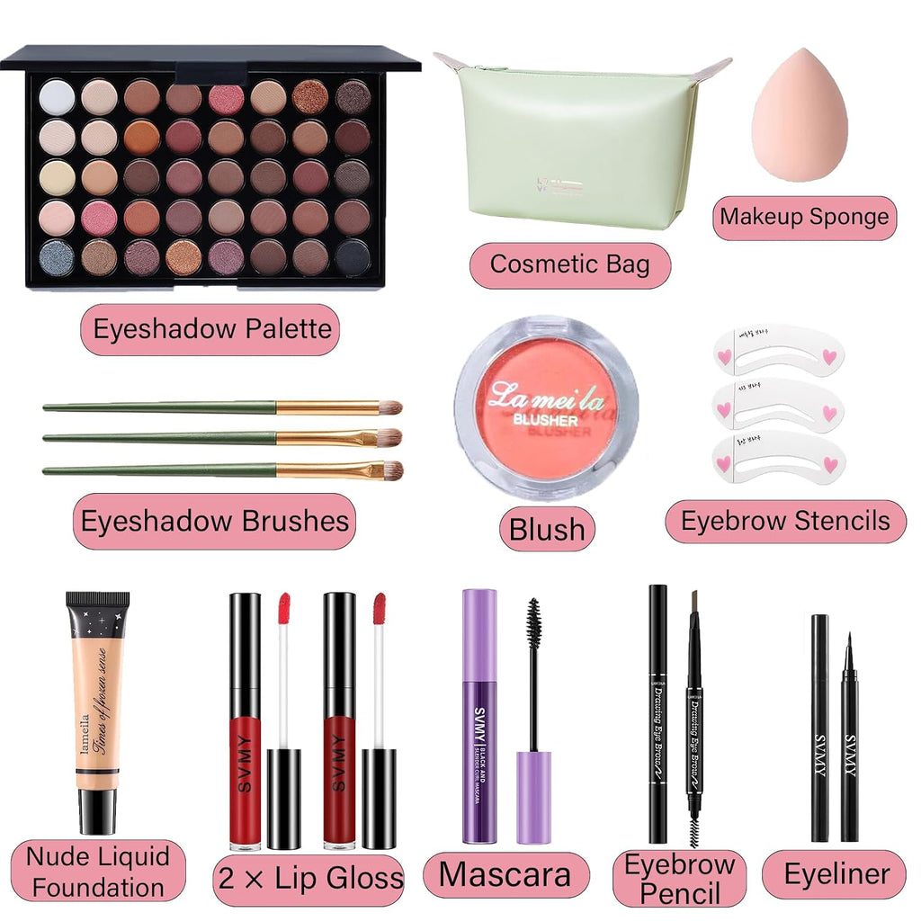 Makeup Set for Women, Makeup Full Kit for Beginners & Professionals, Travel Makeup Set for Teens & Adults, Makeup
