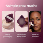 Large Powder Puff 3 Pcs, Velour Makeup Sponge for Loose Powder