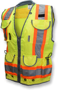 SV55 Hi Vis Type R Class 2 Engineer Safety Vest, Hi-Vis Green, M