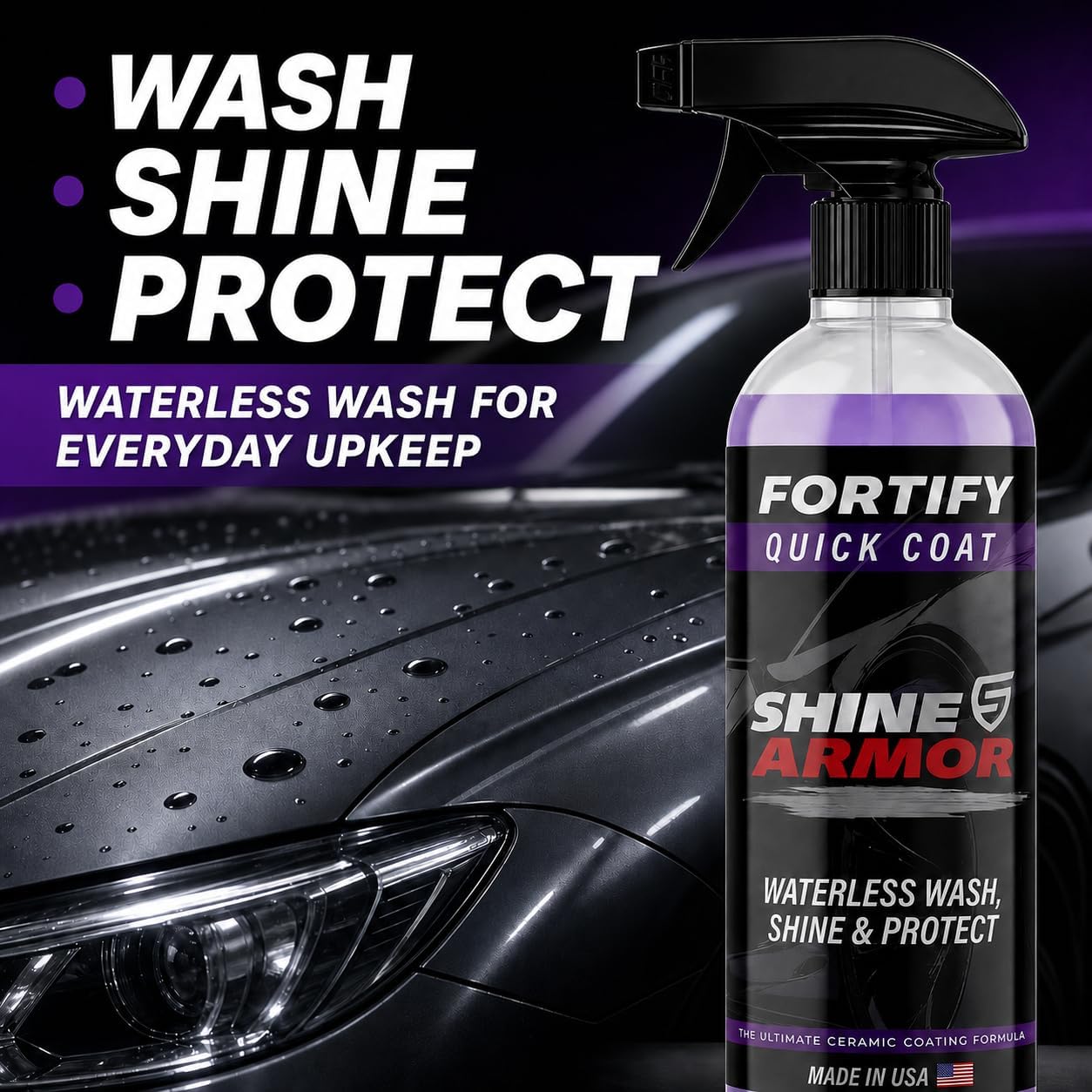 Ceramic Coating Spray - Clean, Glossy, Protected Paint in 15 Minutes Flat | 16 Fl Oz - Twice the coverage, same