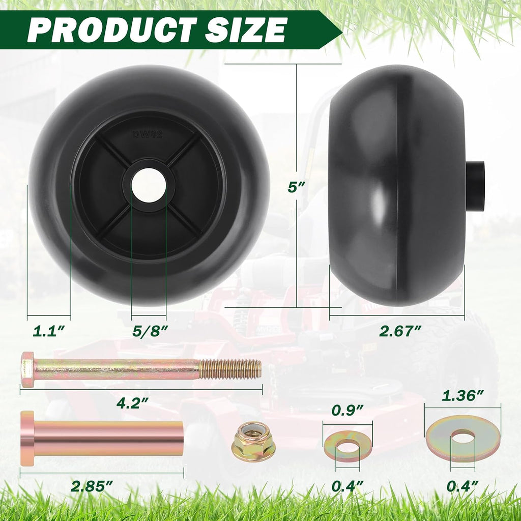 CheeMuii 4Pack Lawn Mower Deck Wheels Kit for 022-5234-98 103-4051 103-7263