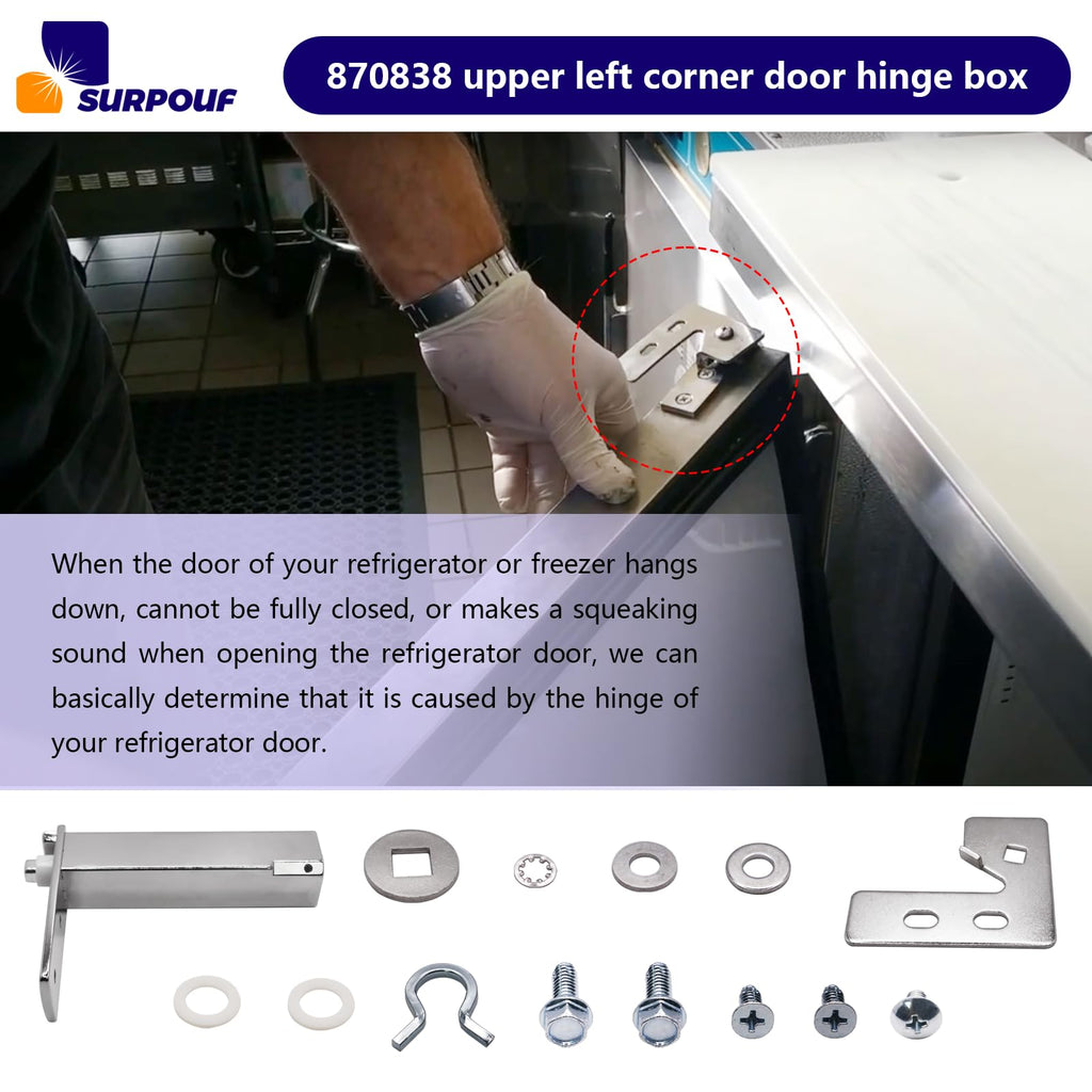 870838 Top Left Door Hinge Cartridge Fits For TRUE Door Hinge Kit