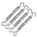 3/8 Inch Turnbuckle Hook & Eye M10 Turnbuckles for Wire Rope Tension, 304 Stainless Steel (M10)