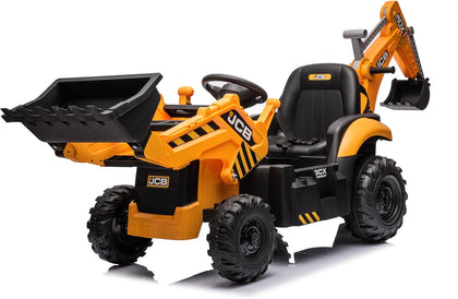 24V 3 in 1 Ride on Tractor, Excavator & Bulldozer for Kids, Licensed JCB Electric Vehicle w/Remote Control, Front
