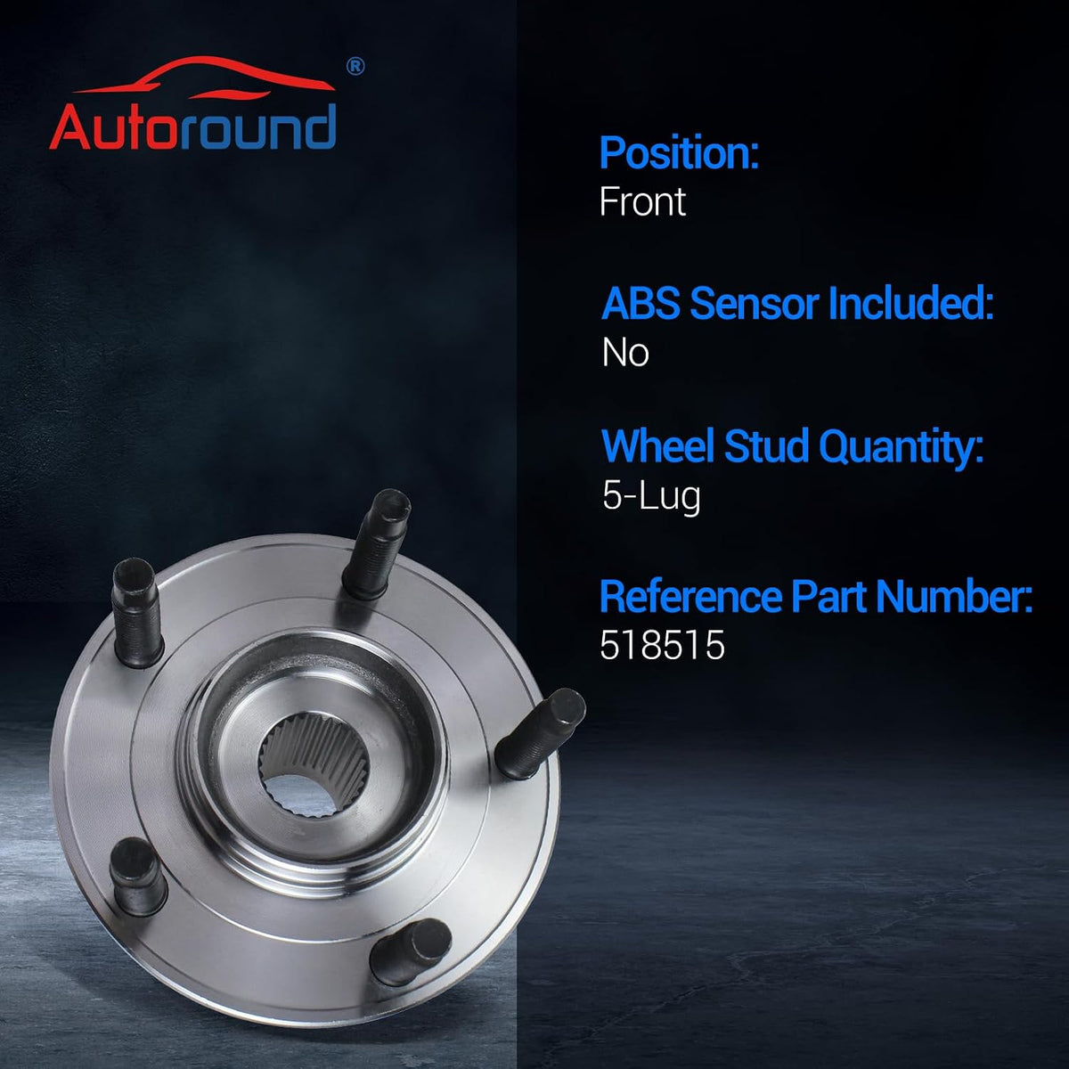 Autoround 518515 Front Wheel Hub Assembly Fits Ford Escape 2001-2012