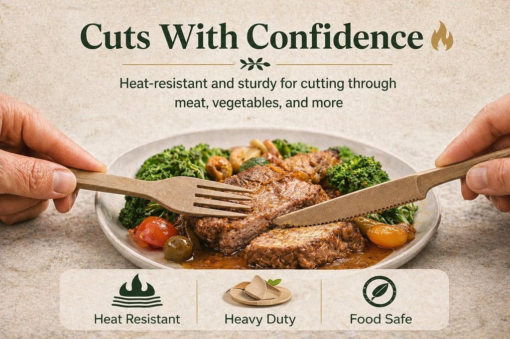 Sugarcane Disposable Cutlery Set, 240pc, Forks, Spoons, Knives