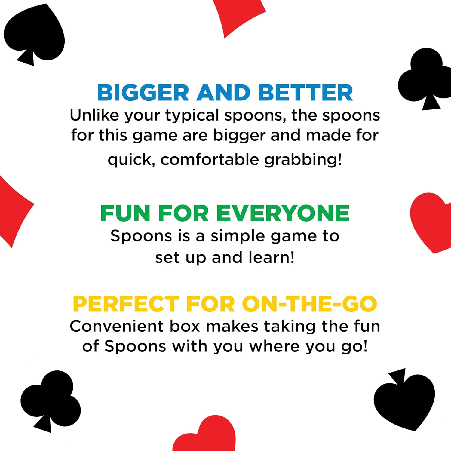 Giant Spoons,Card Games for Kids - Spoons Game,Deck of Cards,Fun Family Games for Kids and Adults, Playing Cards,Game