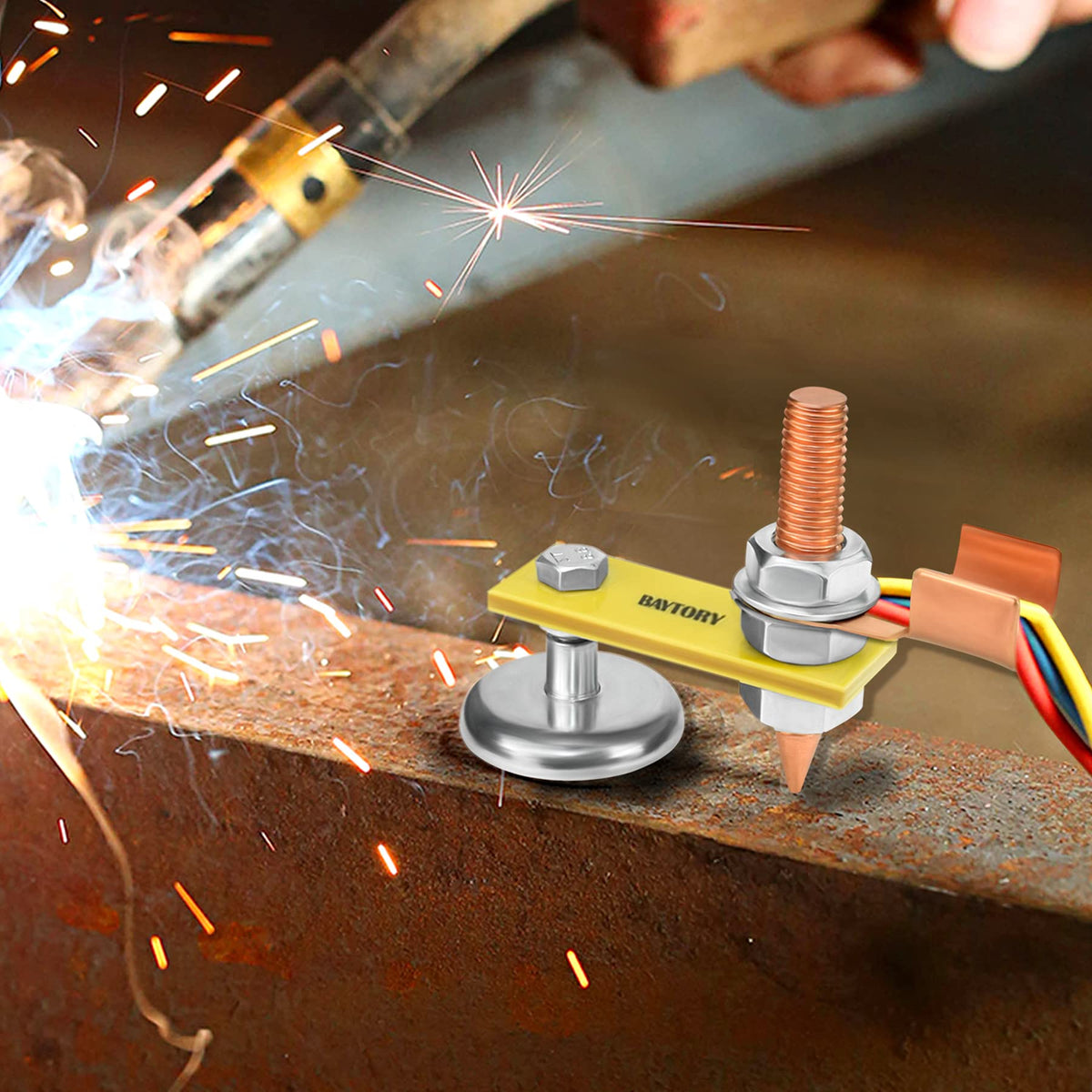 BAYTORY Upgrade Magnetic Welding Support Ground Clamp Tools