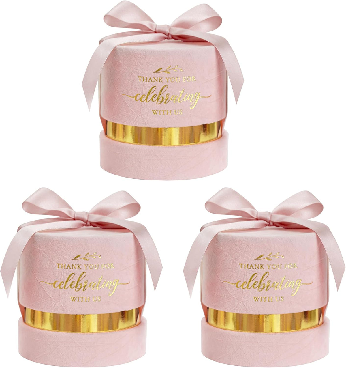 6-Pack Luxury Dusty Rose Favor Boxes, Wedding Gift Candy Boxes