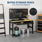 48" Adjustable Workbench, 2500 Lbs Capacity Heavy-Duty Work Bench Table