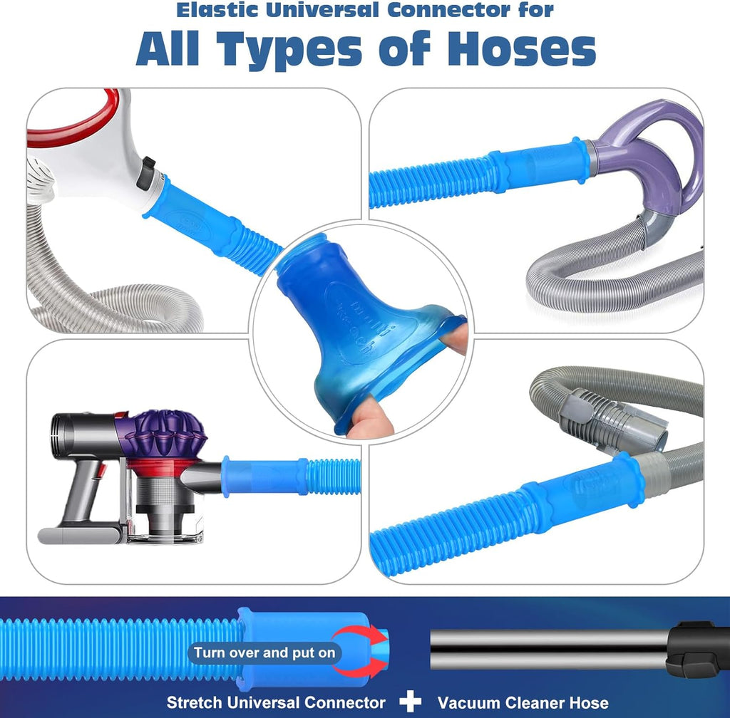 2 Pieces Dryer Vent Cleaner Kit Compatible with Most Vacuum Cleaner, Dryer Lint Brush and Vacuum Hose Attachment with