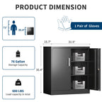 Metal Garage Storage Cabinet, Lockable Utility Storage