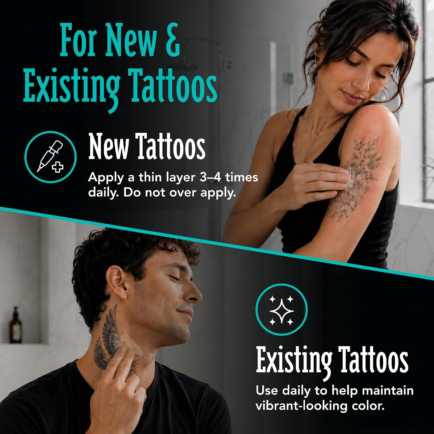 Tattoo Aftercare Balm, 50 Pk Individual Travel Packets, Natural Olive Oil & Beeswax, Supports Vibrant Color, Hydrates