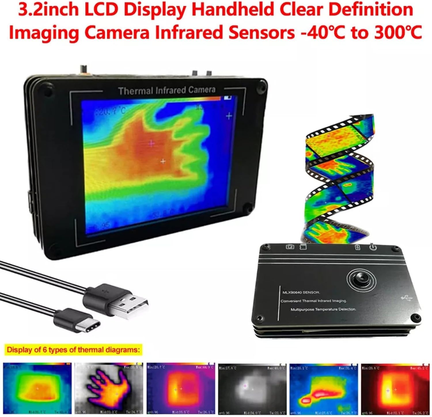 for multi Function Thermal Imager, Handheld Digital Infrared Thermal Imaging Camera, Infrared Thermal Imager Sensor