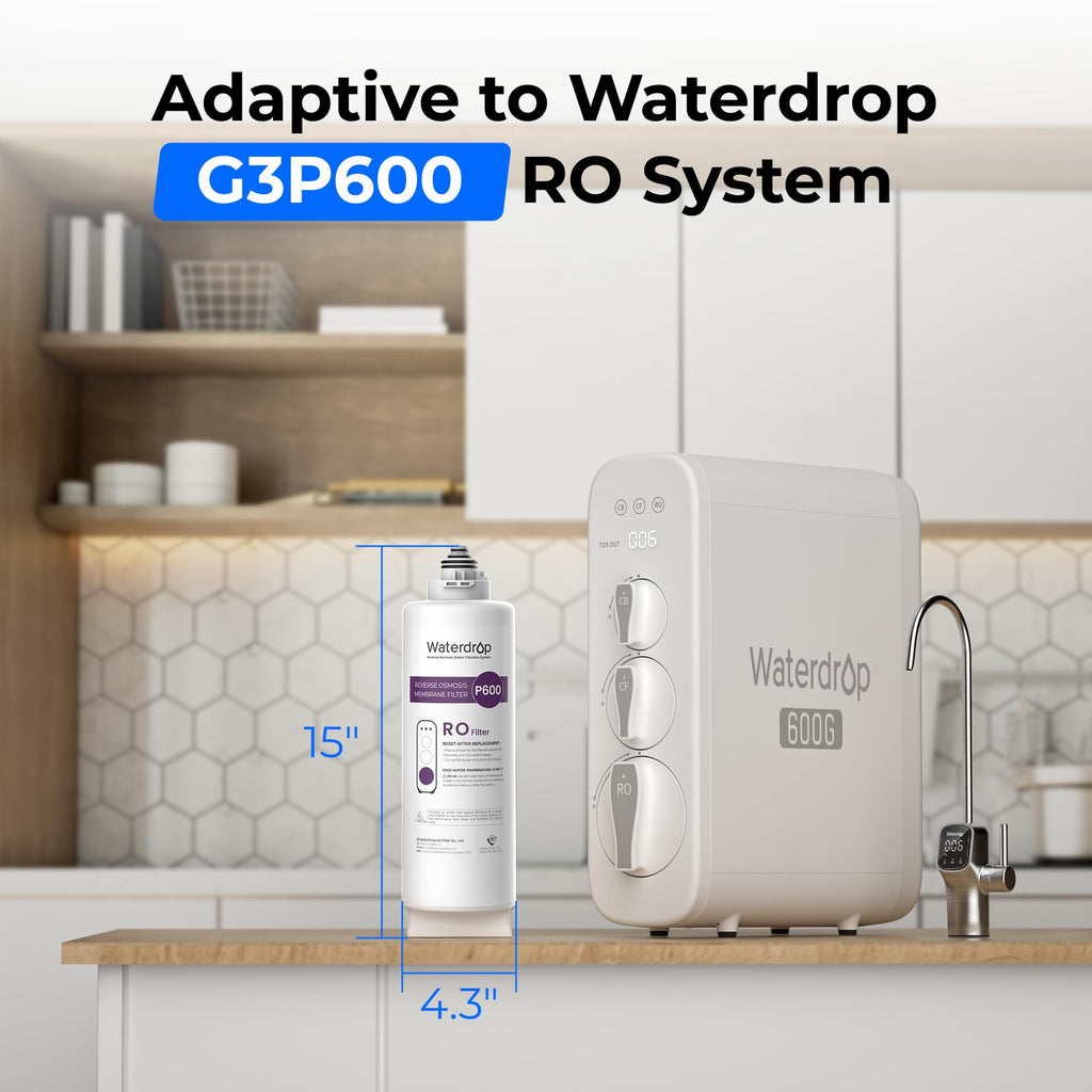 Waterdrop G3P600-RO Filter, Replacement for G3P600 System, 2-year Lifetime