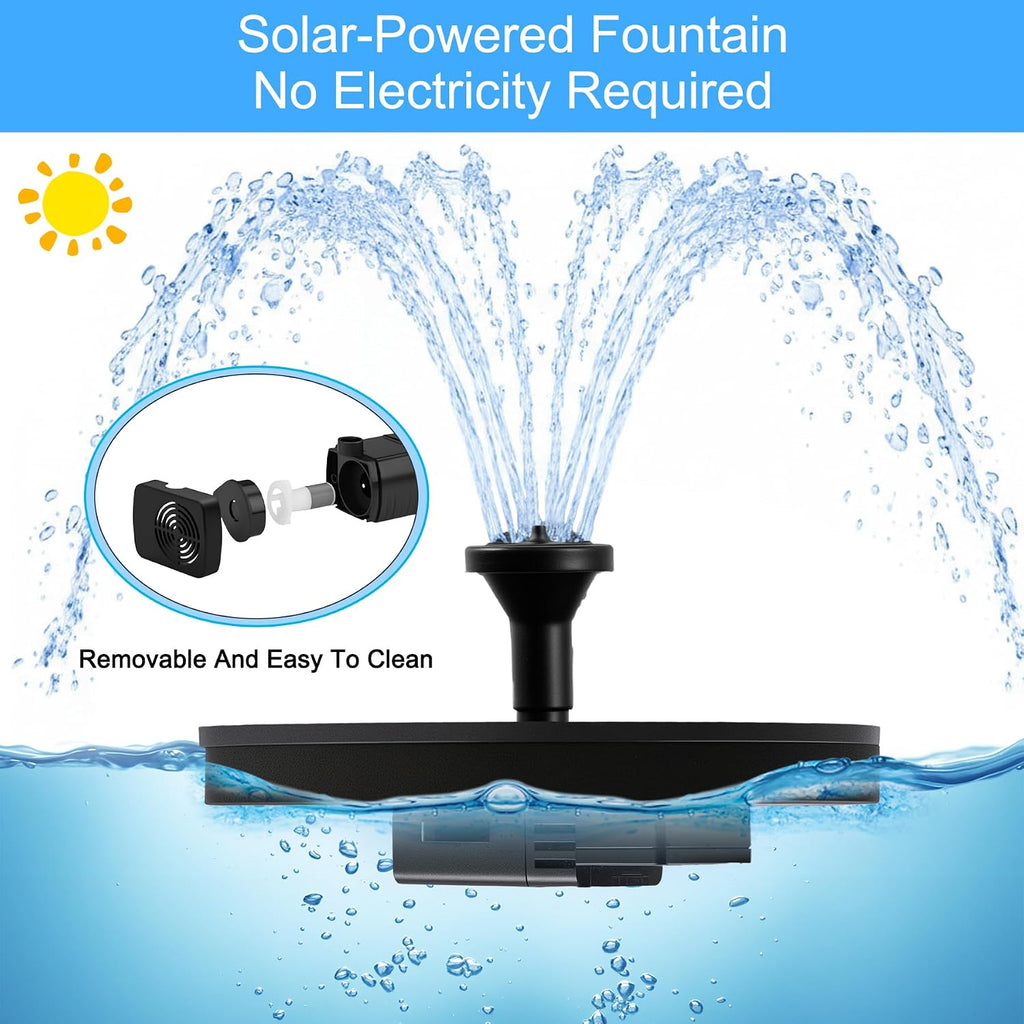 Floating Solar Water Pump,Solar Fountain for Bird Bath, Garden