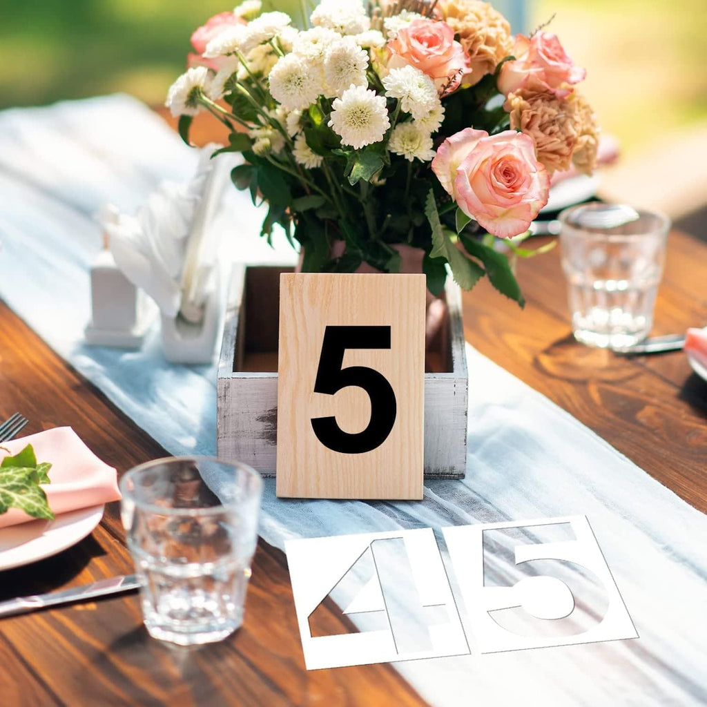 5 Inch Number Stencils Plastic Number Stencils Reusable Digital Painting Templates for Cake Stencil Address Templates