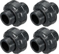 DTGN 4Pcs 1 1/2" PVC Union Coupling Pipe Fitting SCH80 Slip Union Adapter