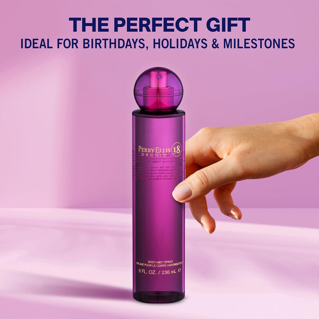 18 Orchid Body Spray for Women Long Lasting, 8 Fl Oz (200 mL) | Floral & Vanilla Body Mist, Perfumes for Women, EDT