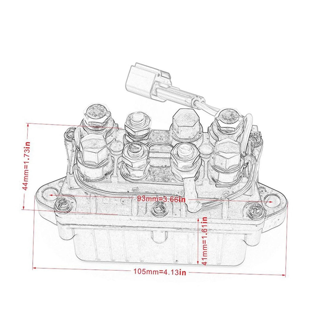 Starter Relay Solenoid Compatible with Yamaha F25 F40 F50 F60 F70 F75 TLR TJR F80 F90 F100 F115 F125 F130 F150 F175 F200 F225 F250