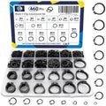 ZQZ C Clips Assortment Kit (M4-M28), 460 Pcs External Retaining Rings Set