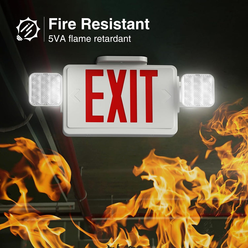 Freelicht 2 Pack Commercial Double-Sided Exit Sign with Large LED Lights