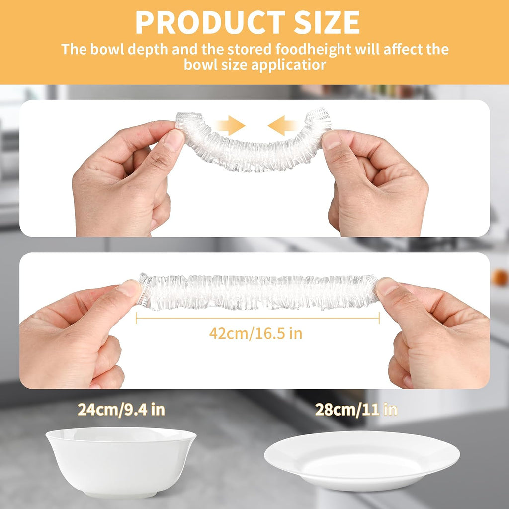 200 Bowl Covers for Bread Proofing,Elastic Large Plastic Wrap for Food