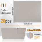 20 Chipboard Sheets 12.5 x 10", 22PT Book Board for Bookbinding