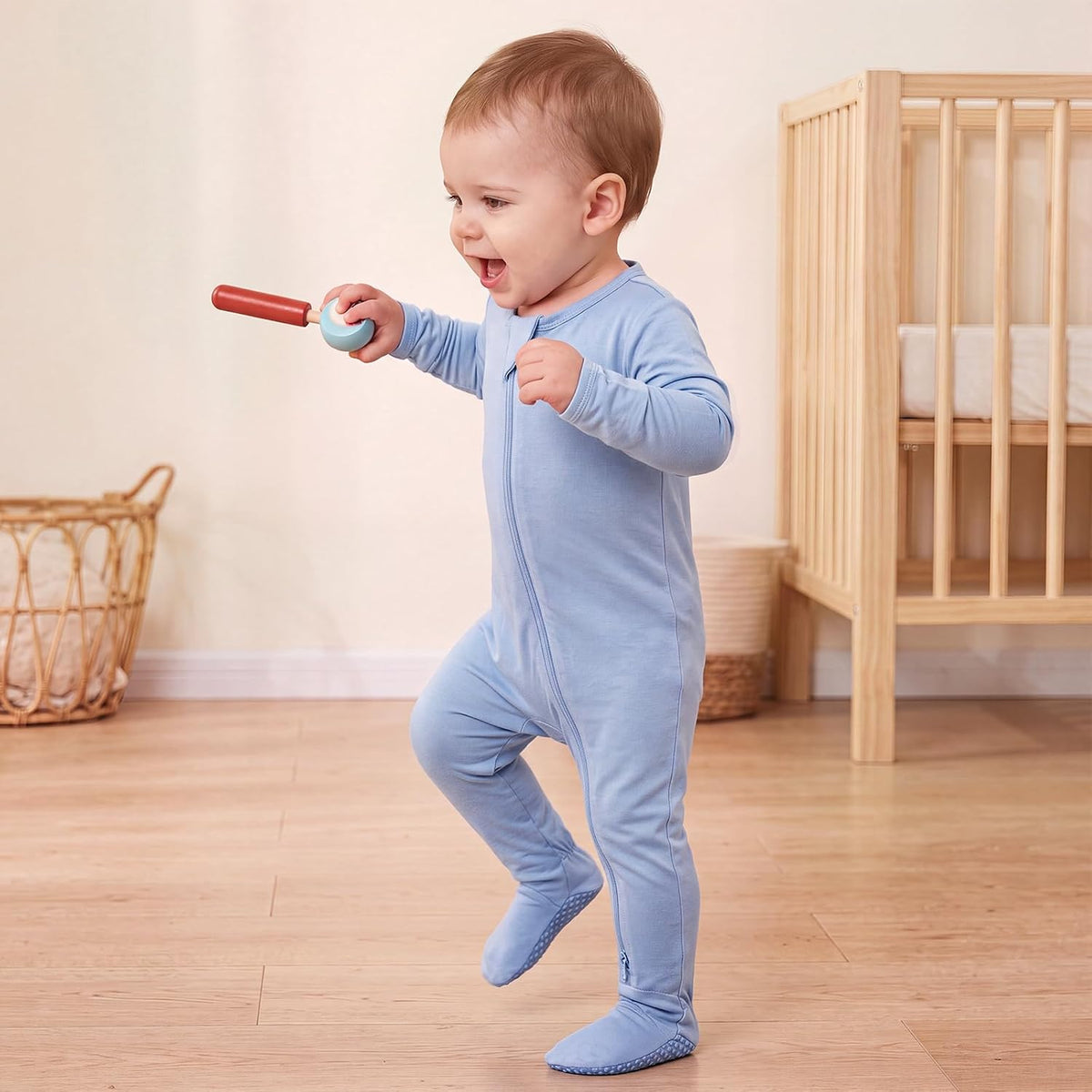 BubblePanda Rayon Made From Bamboo Baby Pajamas Long Sleeve Sleepers